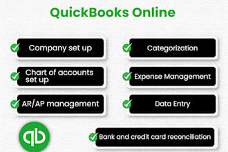 do monthly bookkeeping using quickbooks online