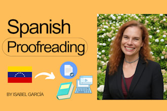 proofread and edit your spanish texts, books or website