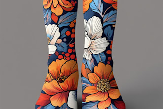 draw a unique socks design