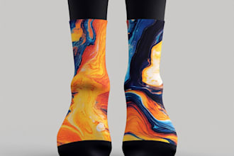 draw a unique socks design