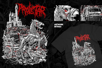 design noise art for album and merch punk, metal, hardcore