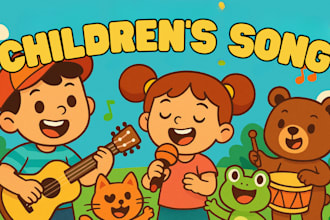 produce children song nursery rhymes, educational song, lullaby as male vocalist