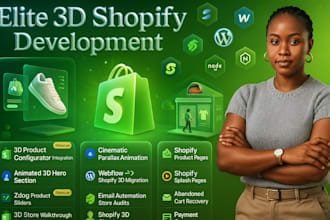 3d interactive website 3d animated shopify website 3d shopify scrolling trigger
