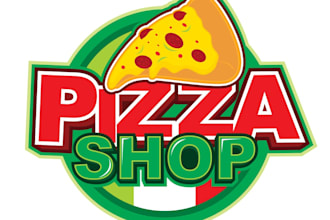 design pizza logo without any copyright