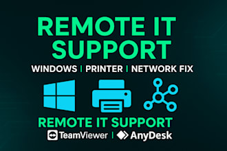 provide remote IT support for windows and printers