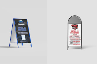 design amazing roll up, pull up, x stand, and pop up banners