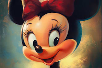 draw disney children cartoon illustration
