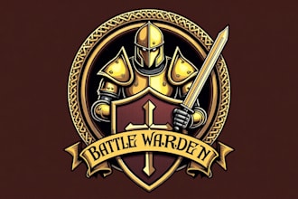 design outstanding battle warrior mascot logo with express delivery