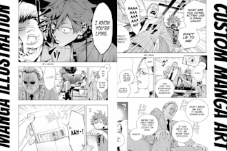 draw manga anime comic page, webtoon, nsfw sfw panel, storyboard art, comic book