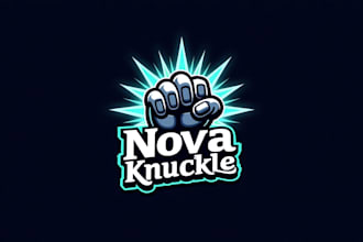 make a high quality nova knuckle mascot logo  in 12 hours