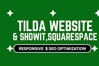 design highly converting tilda website, showit or squarespace website