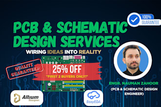 design 2 layer and 4 layer pcb schematics in altium or easyeda