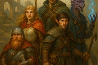 provide dnd party, pathfinder group and fantasy characters