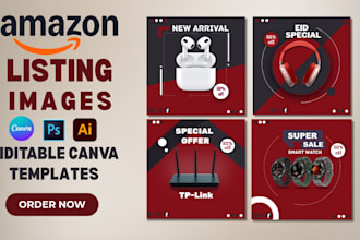 design  amazon listing images , infographics and product photos