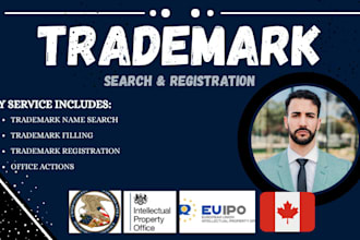 help with trademark registration USA, UK, eu, canada and search, brand registry