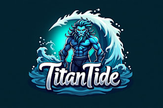 create an eye catching titan tide mascot logo  in 12 hours