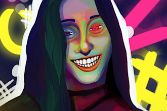 create a bold neon pop art portrait from your photo