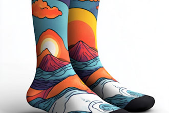 make a unique socks design for your brand