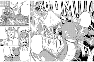create a comic page and a manga page for graphic novels and a magazine