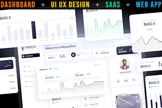do ui ux design for web app, saas, admin panel, dashboard UI UX design, figma