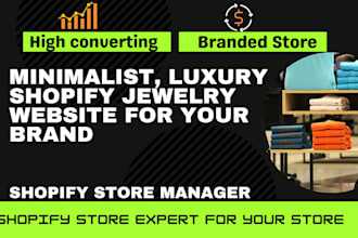 design luxury shopify jewelry store website or fashion shopify website