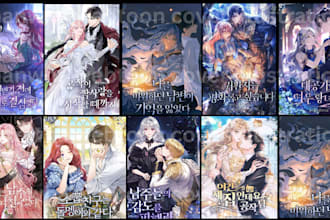 do webtoon cover design,anime webtoon cover  anime couple illustration,web novel