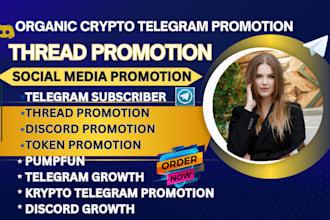 crypto telegram promotion,telegram subscriber, thread,discord,telegram promotion