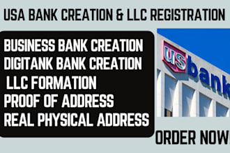 create USA business or digital bank, USA physical address and proof of address
