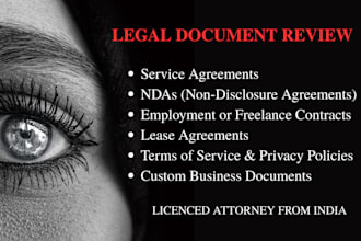 professionally review and edit your legal documents and contracts