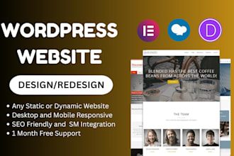 create or redesign a responsive wordpress website, wp rocket