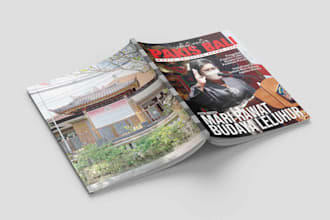 design professional magazine cover and layout