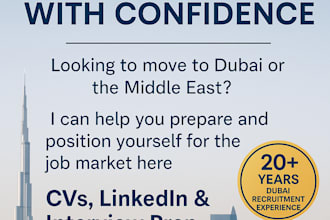 help with CV, job search and interview prep for dubai and middle east