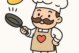 draw cute doodle characters in a cartoon style for merch, stickers, and more