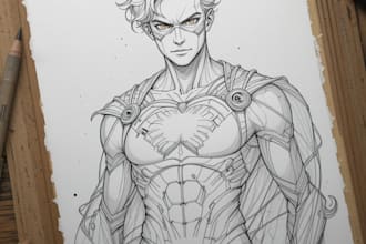 draw you into amazing superhero comic cartoon characters