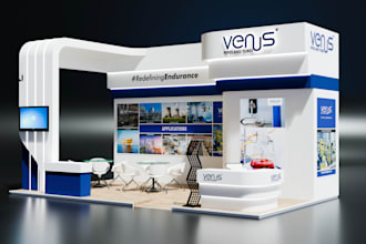 design exhibition booth and trade banner