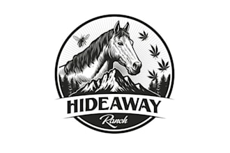 design hideaway ranch hobby farm logo