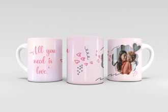 do personalized mug designs, custom photo mugs