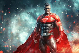 design you as a superhero marvel or dc character