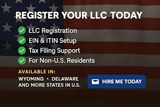 register your US llc in texas, wyoming, delaware, new mexico with ein