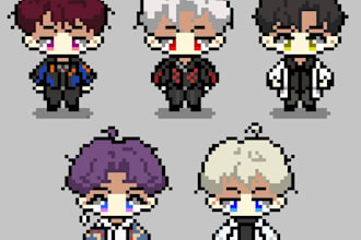 create custom pixel art fanart of any character