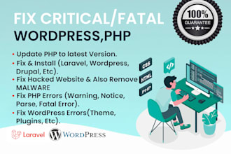 fix critical errors, fatal errors, website down or any wordpress website issues