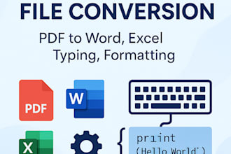 do accurate data entry, typing, and PDF to word conversion