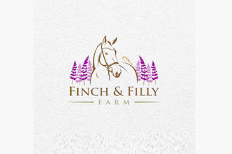 design looking unique horse barn logo