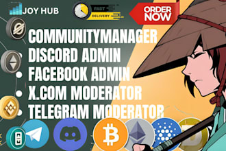 be your nft telegram admin, discord moderator, chatter, community manager solana