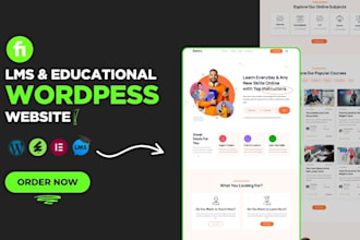 build and customize an elearning or online course website with lms integration