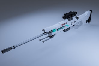 mockup 3d sci fi sniper ,duratium ,neutronium, polymers,nanosteel for game asset