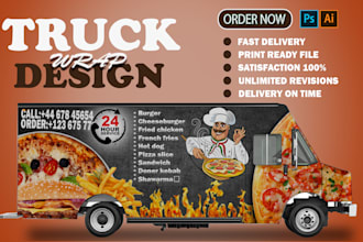 design food truck wrap, food truck design, trailer wrap