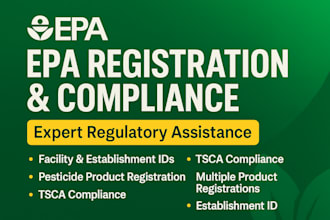 help you with epa registration, filing nd compliance
