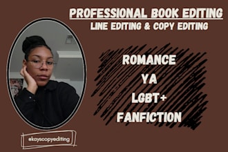 line edit and copy edit your book