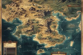 create event, tourist, and fantasy map illustration